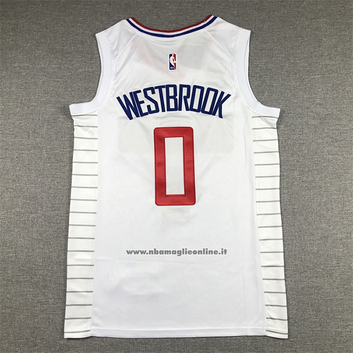 Maglia Los Angeles Clippers Russell Westbrook #0 Association 2022-23 Bianco
